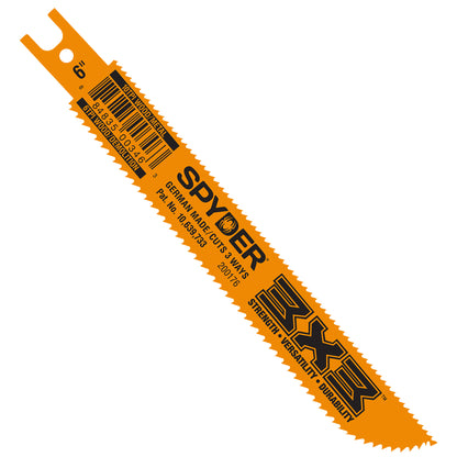 Hoja de sierra recíproca de doble cara 3X3™ de 6" para cortar madera y metal, 6/10 TPI