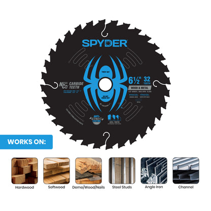 6-1/2" 32-Tooth Saw Blade for Wood & Metal