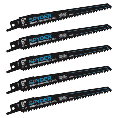 6" 6 TPI Bi-Metal Reciprocating Saw Blade (5-Pack) Black Series™
