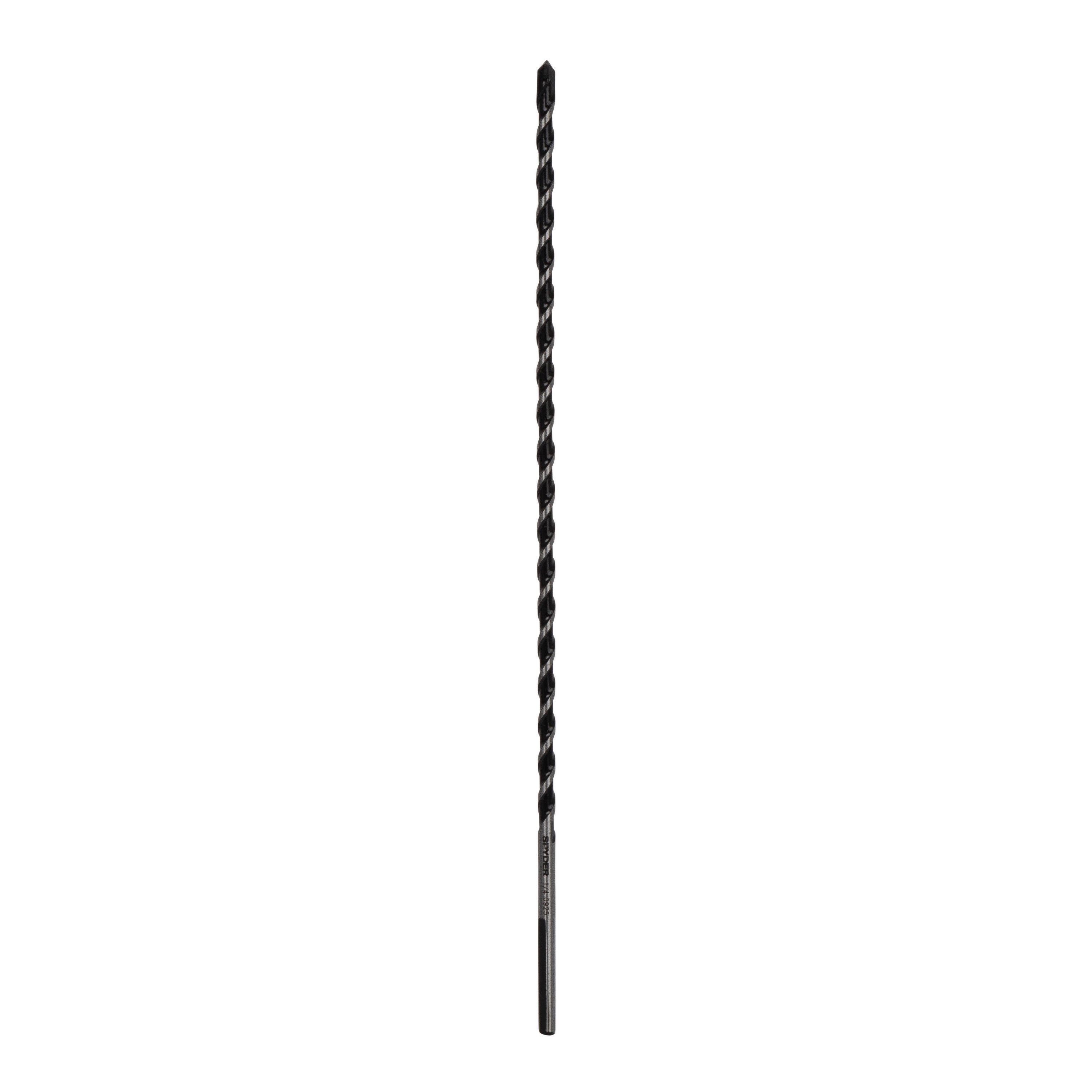 1/4" x 12" Three-Flat Grip Shank Rotary Hammer Drill Bit