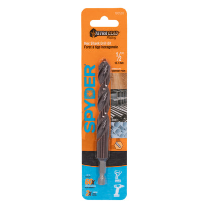 1/2" Hex Shank Drill Bit TetraClad™
