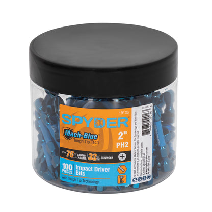 2" PH2 Impact Driver Bit (100-Pack) Mach-Blue™