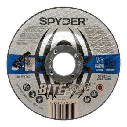 4.5" Aluminum Oxide Grinding Wheel (Type 27, 1/8" Thickness) Bite™