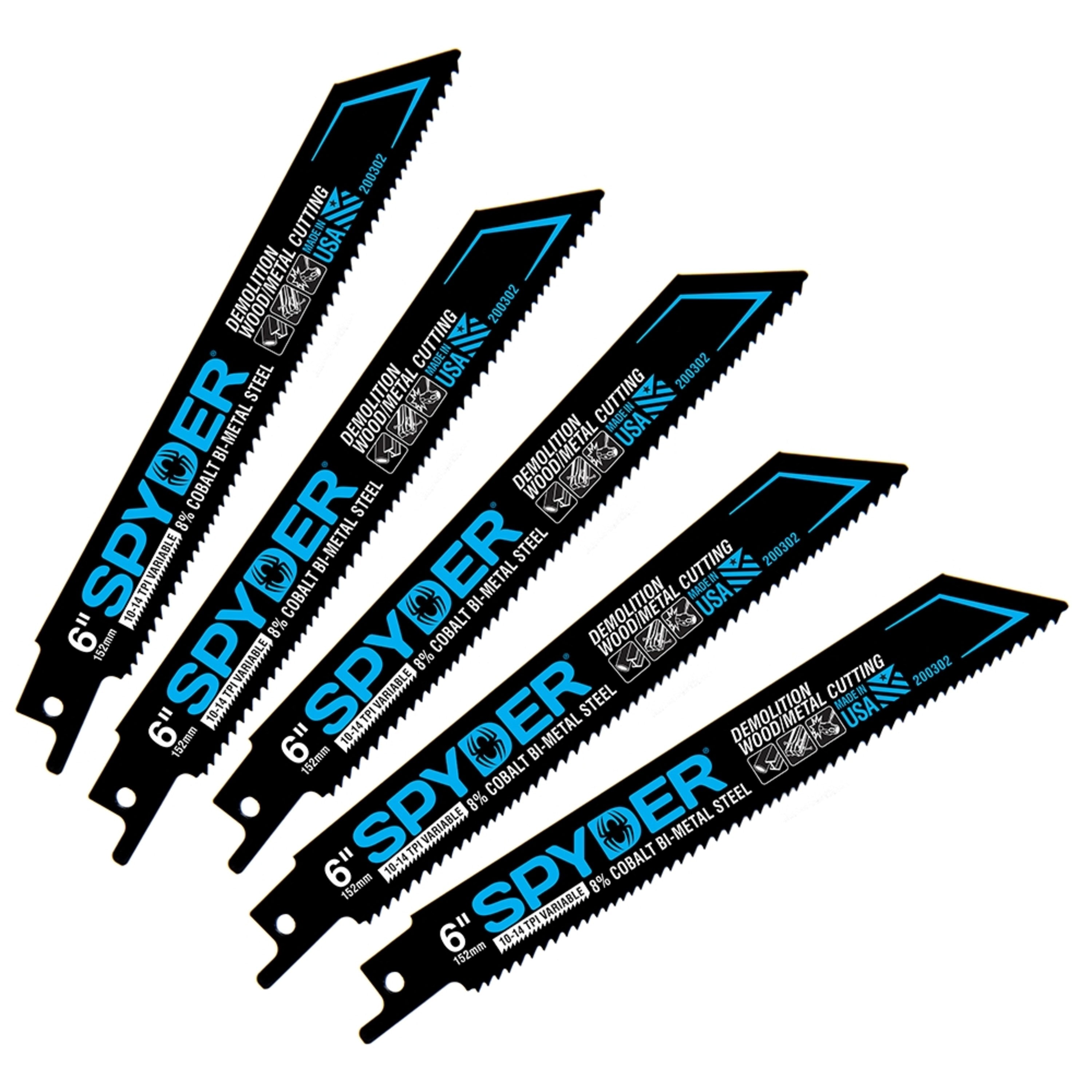Hoja reciprocante Black Series™ de 6" y 10/14 TPI (paquete de 5)