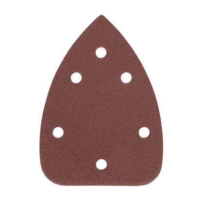 3-7/8" x 5-1/2" x 6-Hole 120 Grit Aluminum Oxide Hook & Loop Detail Sanding Sheets (5-Pack)