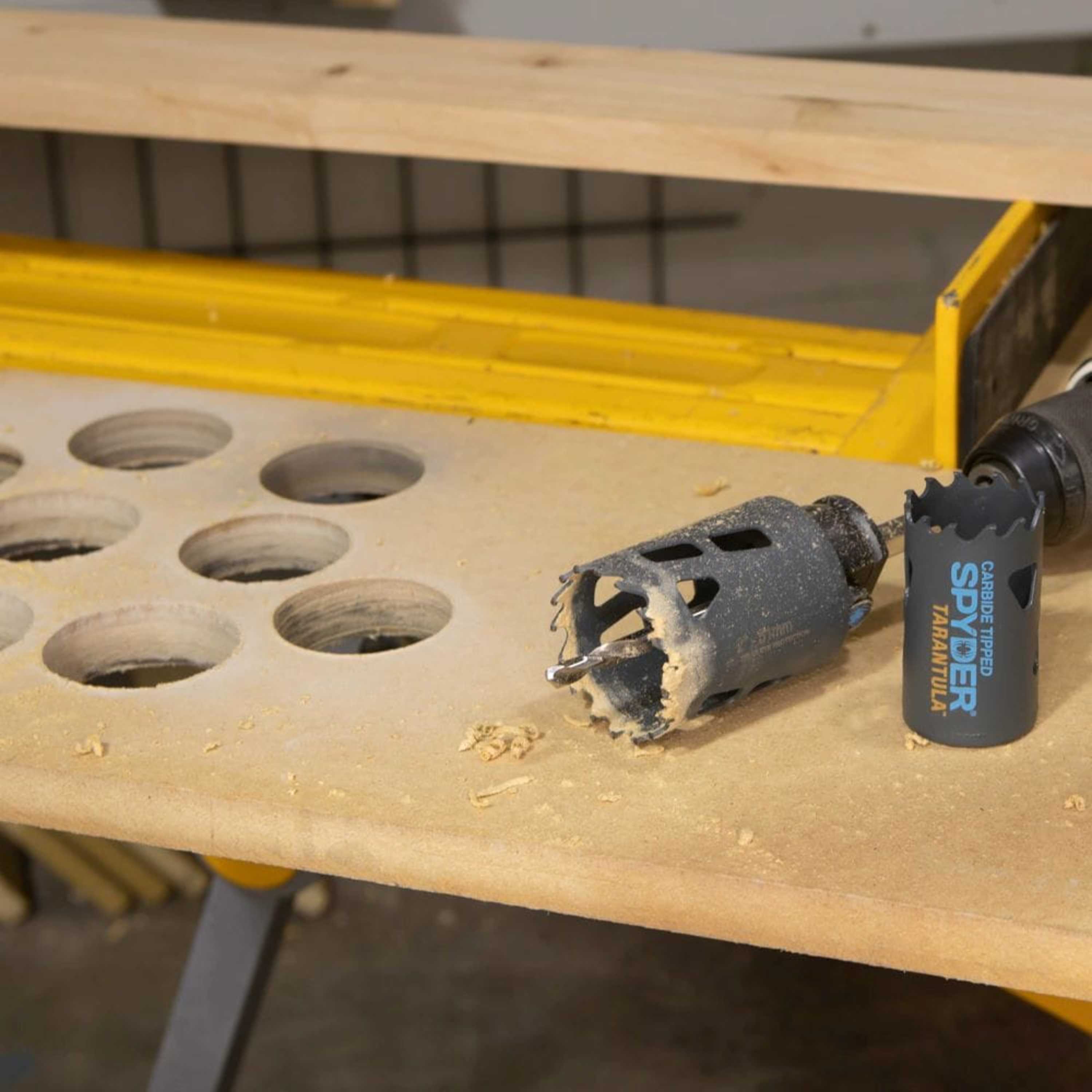 9-Piece Carbide Tipped Metal/Wood Cutting RCE Hole Saw Kit (1, 1-1/8, 1-3/8, 1-1/2, 2") Rapid Core Eject® Tarantula™