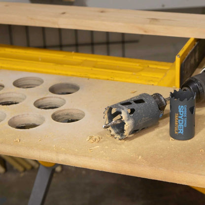 9-Piece Carbide Tipped Metal/Wood Cutting RCE Hole Saw Kit (1, 1-1/8, 1-3/8, 1-1/2, 2") Rapid Core Eject® Tarantula™
