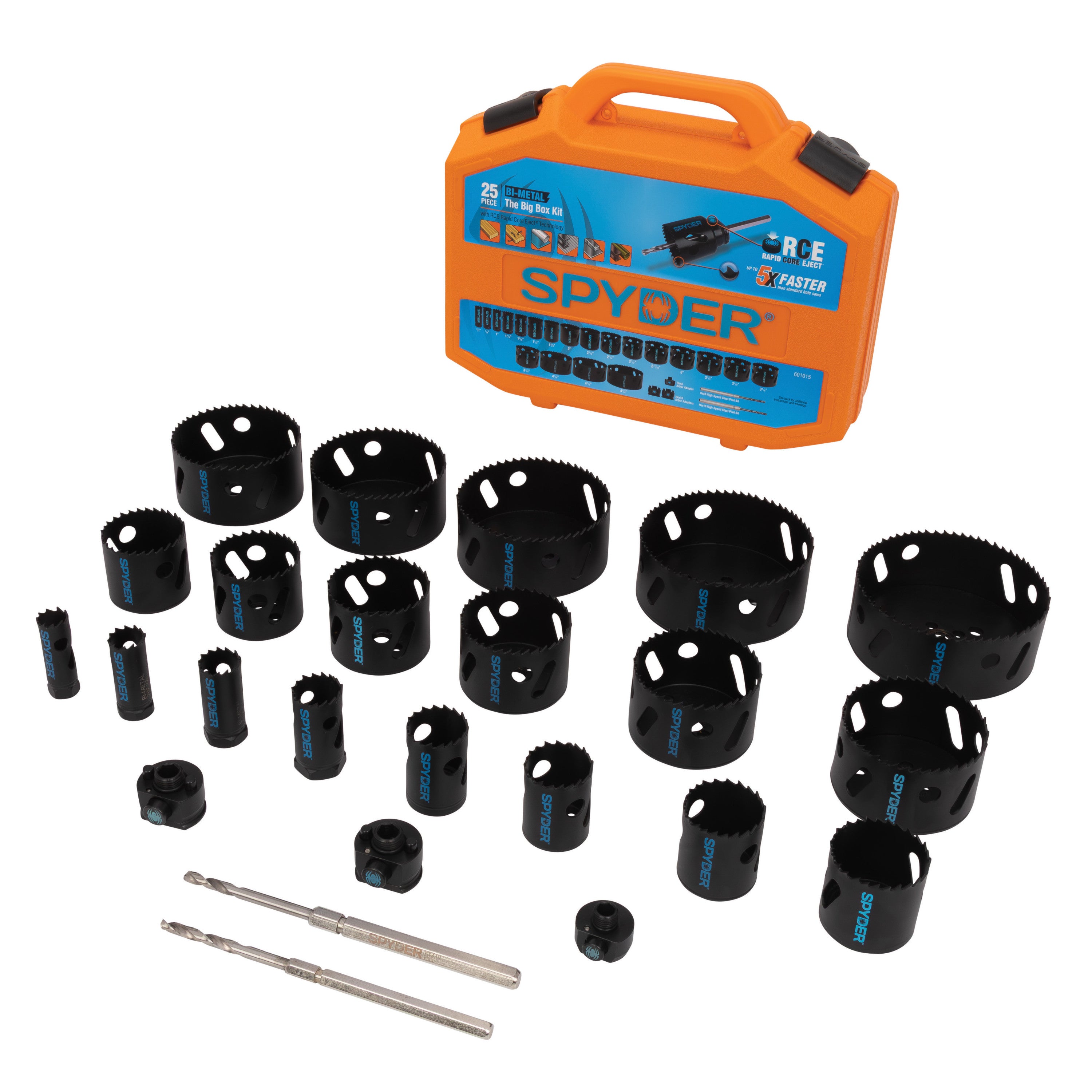 25-Piece Bi-Metal Master Hole Saw Kit Rapid Core Eject® Bi-Metal