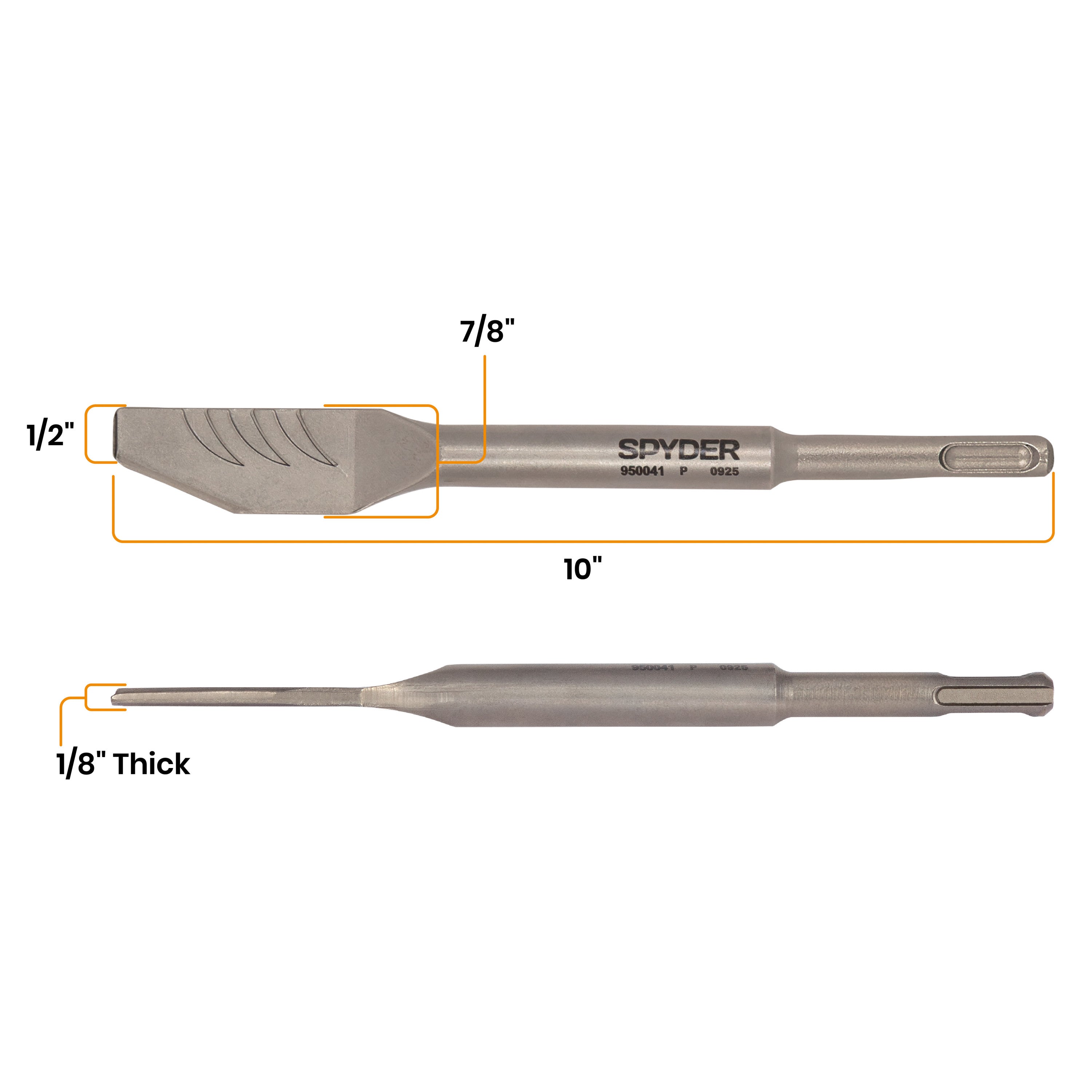 1/8" x 10" SDS-Plus Channeling Chisel Bit for Concrete & Masonry