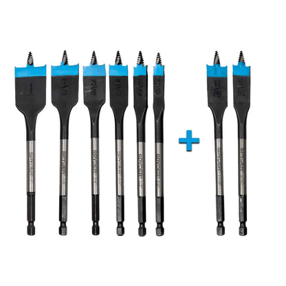 8-Piece Spade Bit Set (3/8, 1/2, 9/16, 5/8, 11/16, 3/4, 7/8, 1") Stinger™