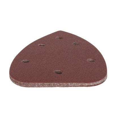 3-7/8" x 5-1/2" x 6-Hole 120 Grit Aluminum Oxide Hook & Loop Detail Sanding Sheets (5-Pack)