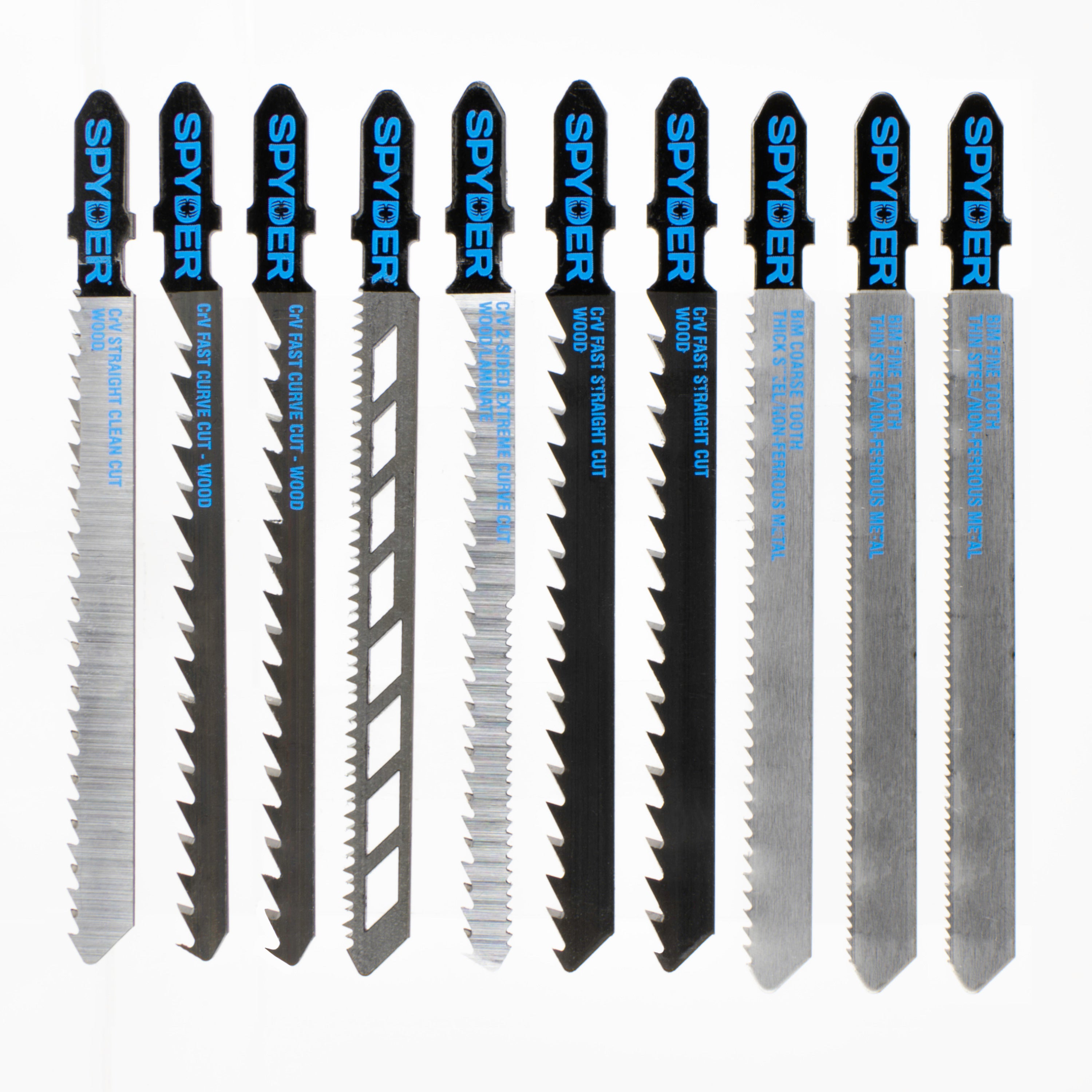 10-Piece T-Shank Metal And Wood Cutting Jig Saw Blade Set