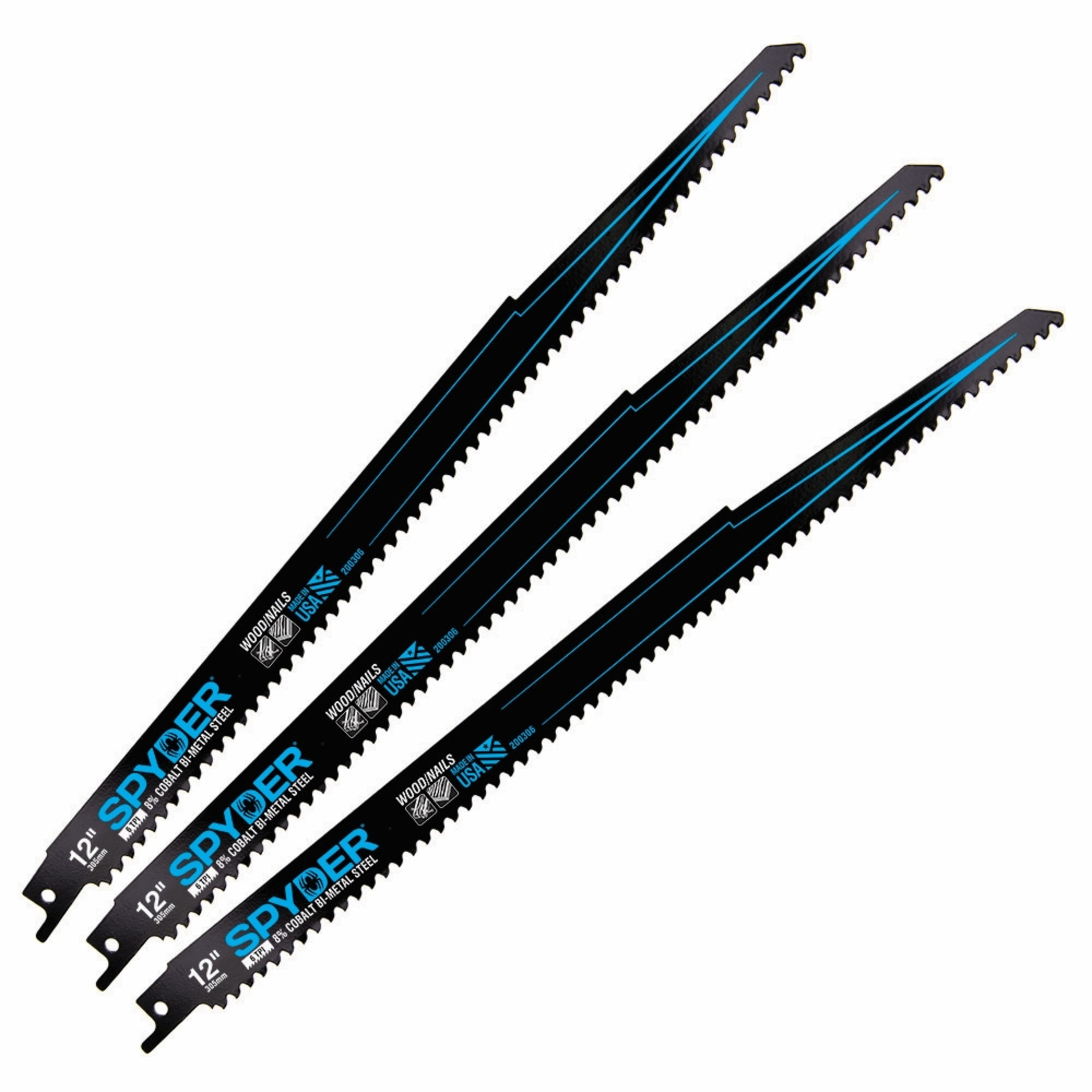 Hojas de sierra recíproca Black Series™ de 12" y 6 TPI para cortar metal y madera (paquete de 3)