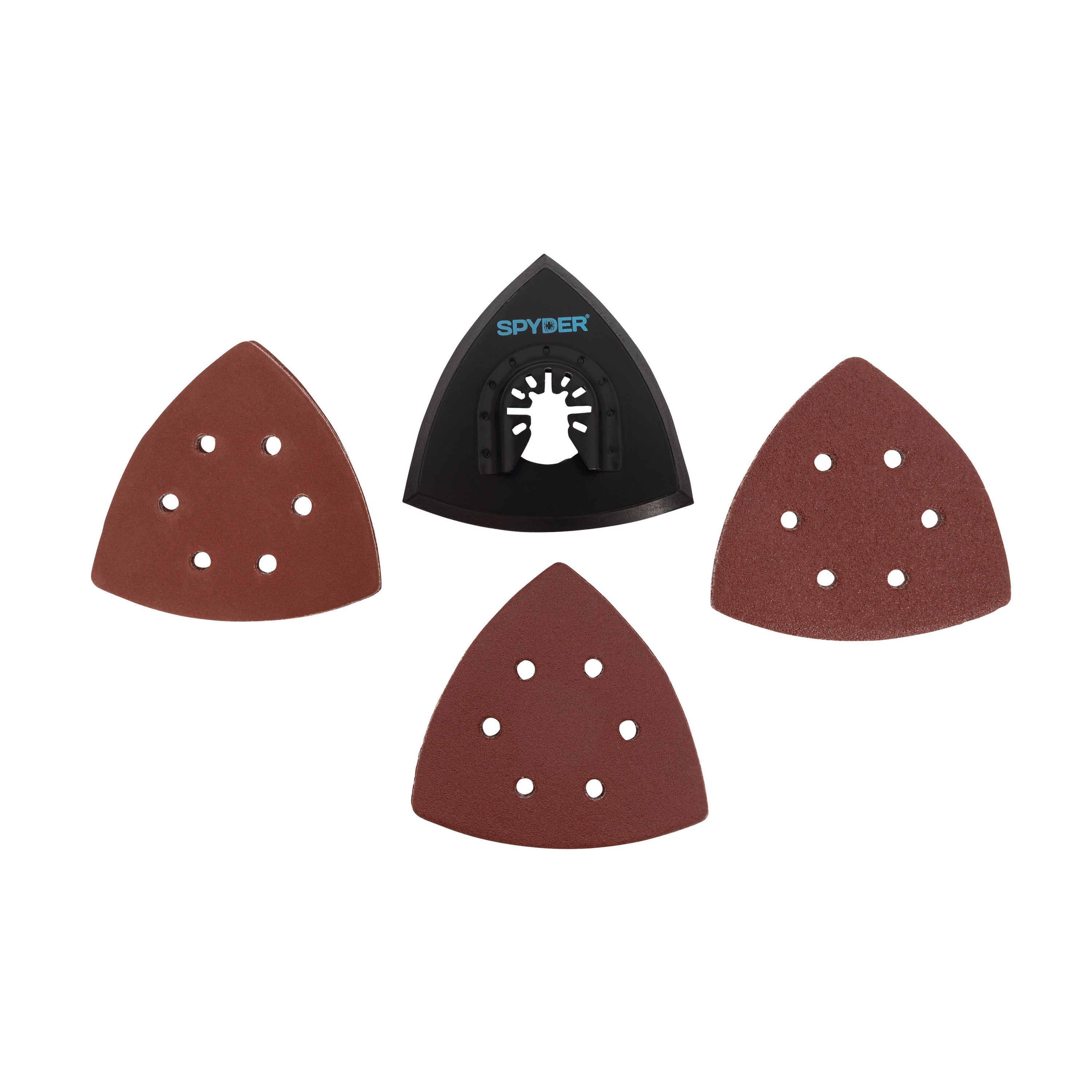 10-Piece 3.5" 6-Hole Detail Sanding Block & Paper Oscillating Tool Sanding Kit Sanding