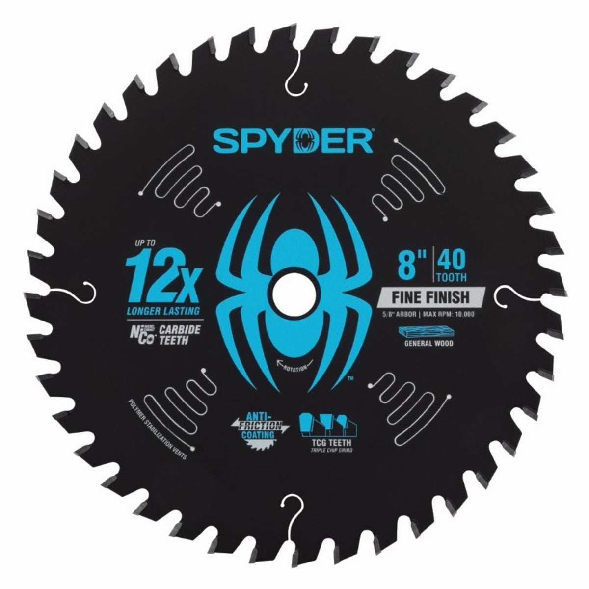 8" 40-Tooth Fine Finish Saw Blade for Wood