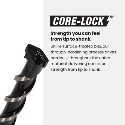 5/16" x 12" Three-Flat Grip Shank Rotary Hammer Drill Bit