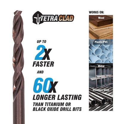 7/32" Hex Shank Drill Bit TetraClad™