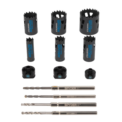 13-Piece Tarantula™ Carbide-Tipped Electricians Hole Saw Kit Rapid Core Eject® Tarantula™