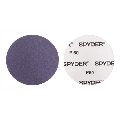 5" x No Hole 60 Grit Ceramic Pressure Sensitive Adhesive with Stearate Sanding Discs (10-Pack)