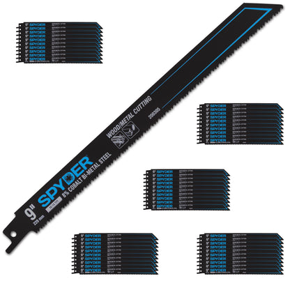 9" 10-14 TPI Bi-Metal Metal Cutting Reciprocating Saw Blades (50-Pack) Black Series™