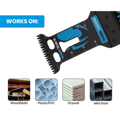 1-1/4" Universal Fit Bi-Metal Oscillating Blade for Clean Wood & PVC