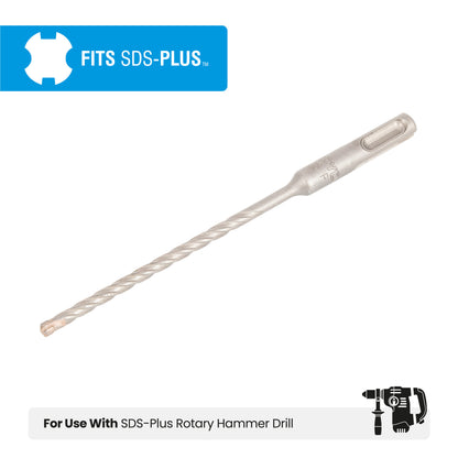 3/16" x 6" SDS-Plus 4-Cutter Carbide-Tipped Rotary Hammer Drill Bit