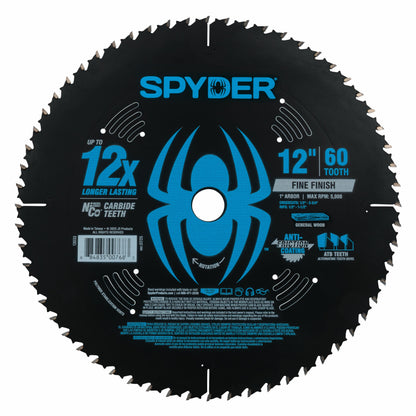 12" 60-Tooth Fine Finish Saw Blade for Wood