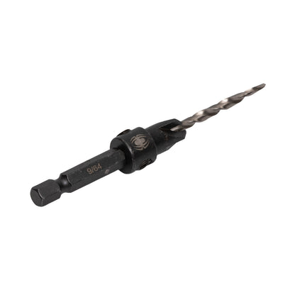 9/64" HSS Tapered Adjustable #6 Countersink Twist Drill Bit