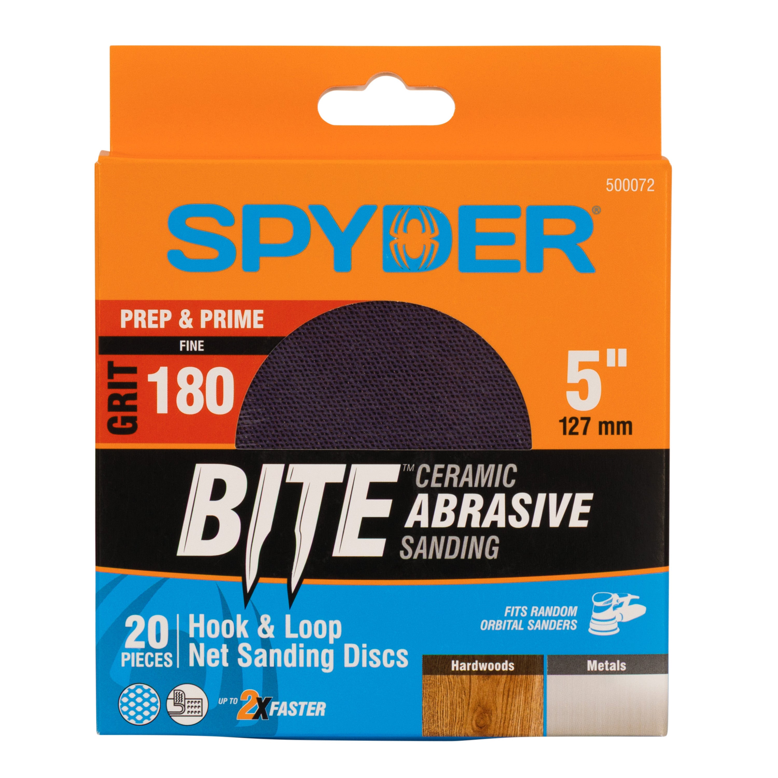 5" 180 Grit Ceramic Net Hook & Loop Sanding Discs (20-Pack) Bite