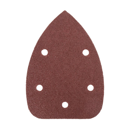 3-3/4" x 5-1/4" x 5-Hole 60 Grit Aluminum Oxide Hook & Loop Detail Sanding Sheets (15-Pack)