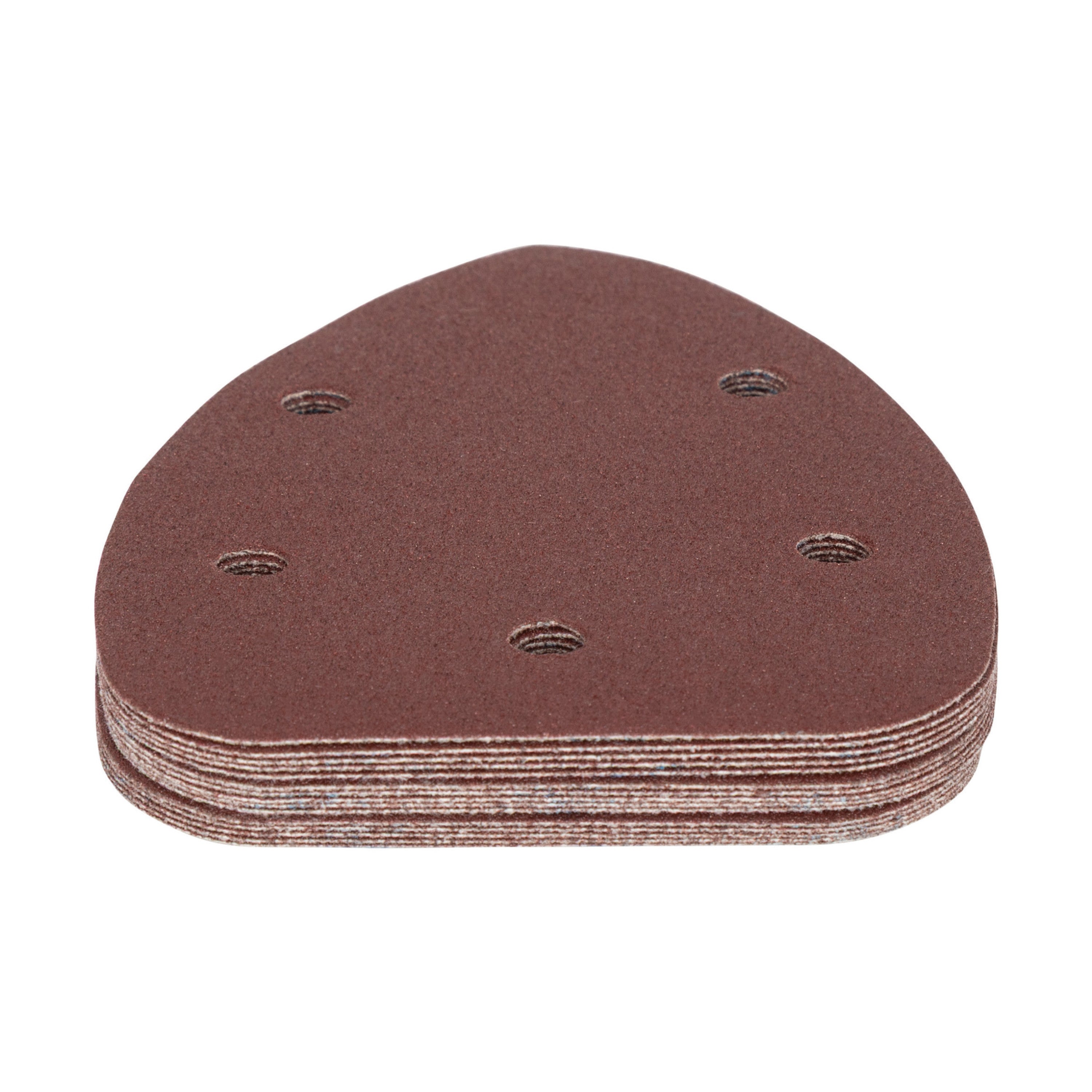 3-3/4" x 5-1/4" x 5-Hole 120 Grit Aluminum Oxide Hook & Loop Detail Sanding Sheets (15-Pack)
