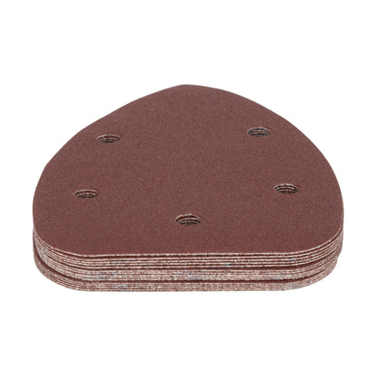 3-3/4" x 5-1/4" x 5-Hole 120 Grit Aluminum Oxide Hook & Loop Detail Sanding Sheets (15-Pack)