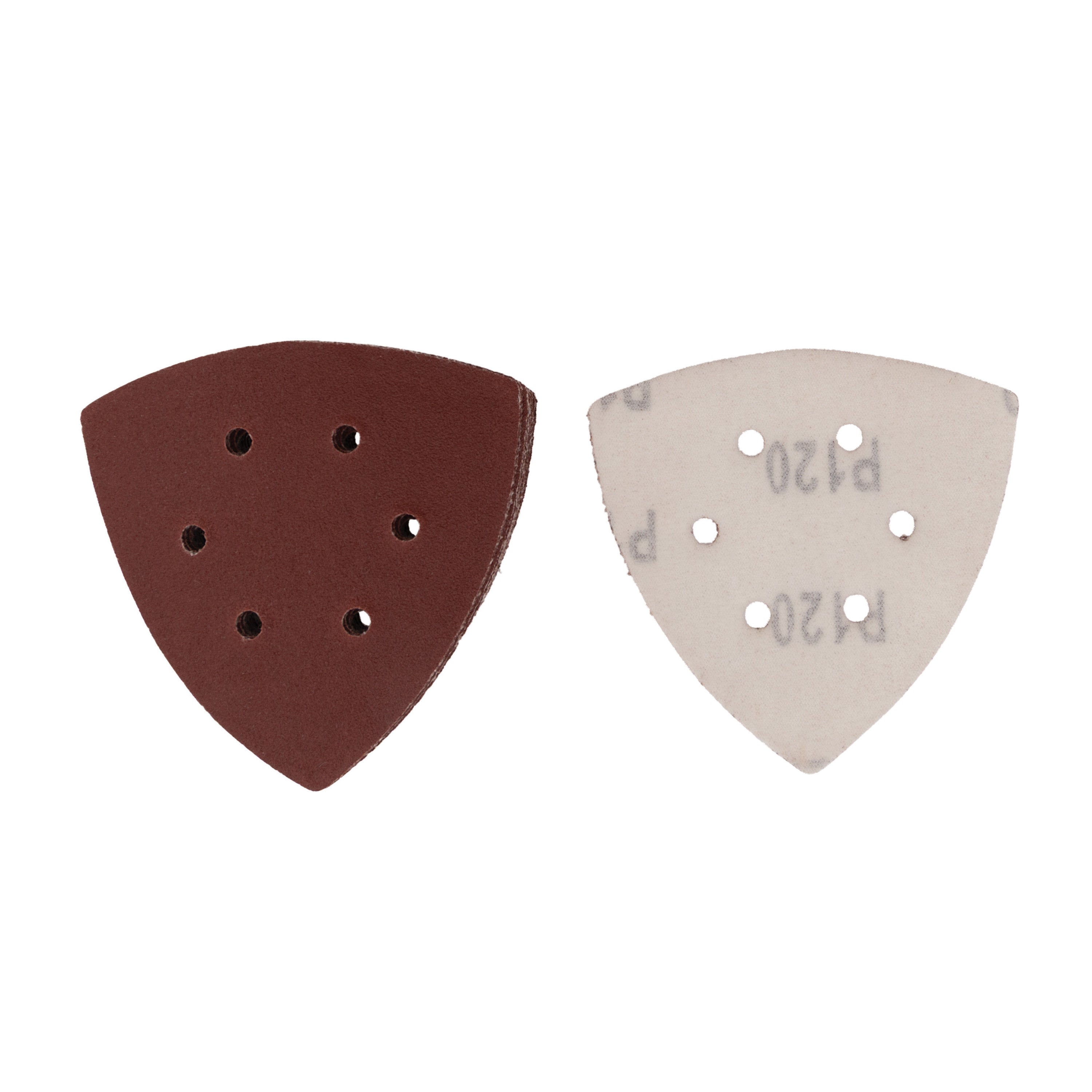 3-5/8" 120-Grit Aluminum Oxide Triangle Detail Sanding Sheets (10-Pack) Sanding