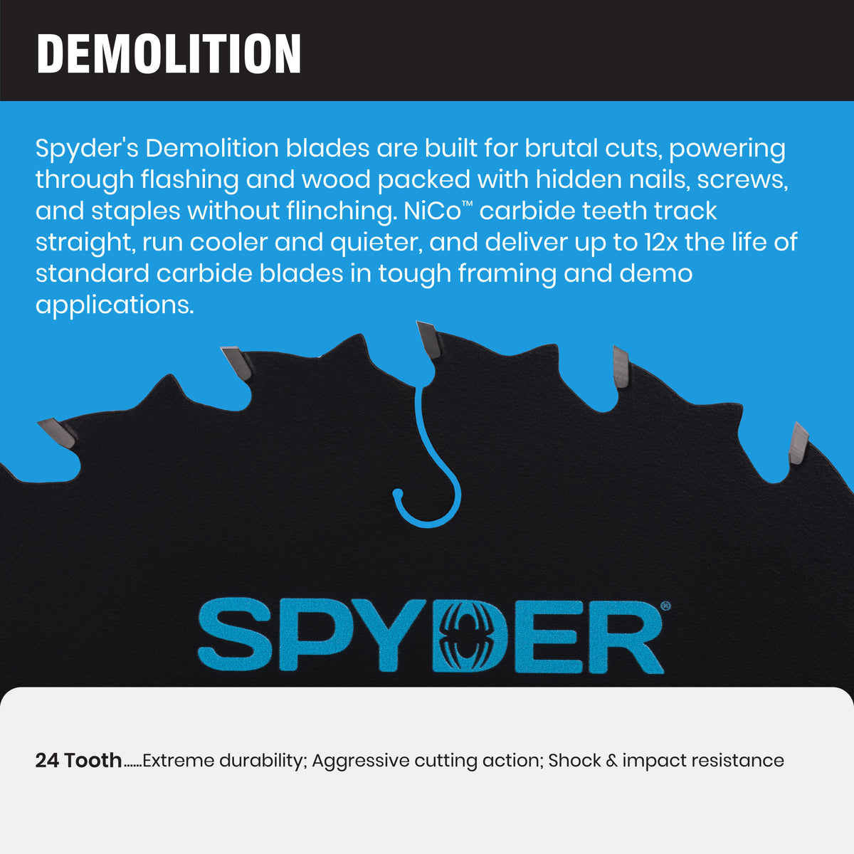 6-1/2" 24-Tooth Saw Blade for Demolition