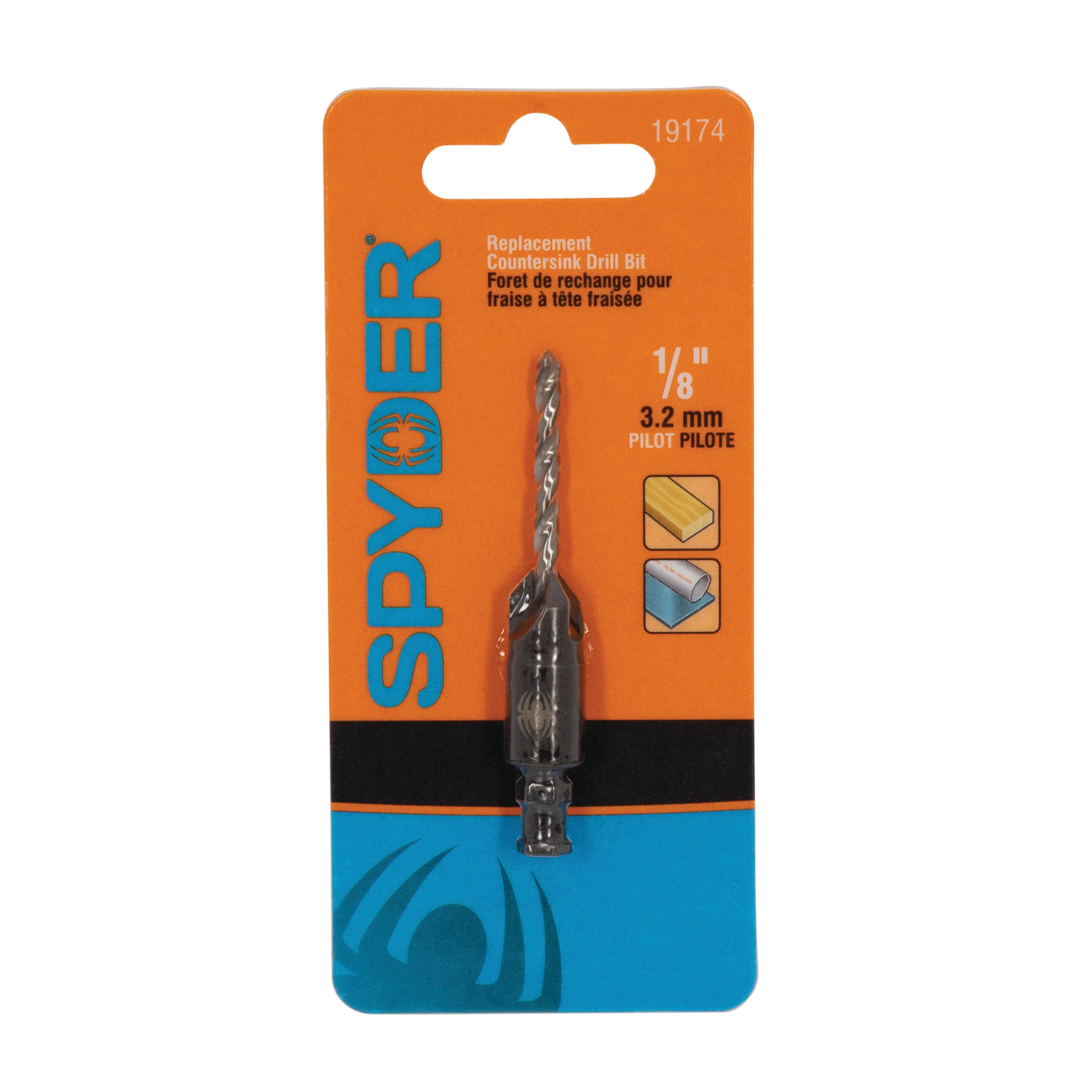1/8" x 1-5/8" HSS #10 Countersink Twist Drill Bit