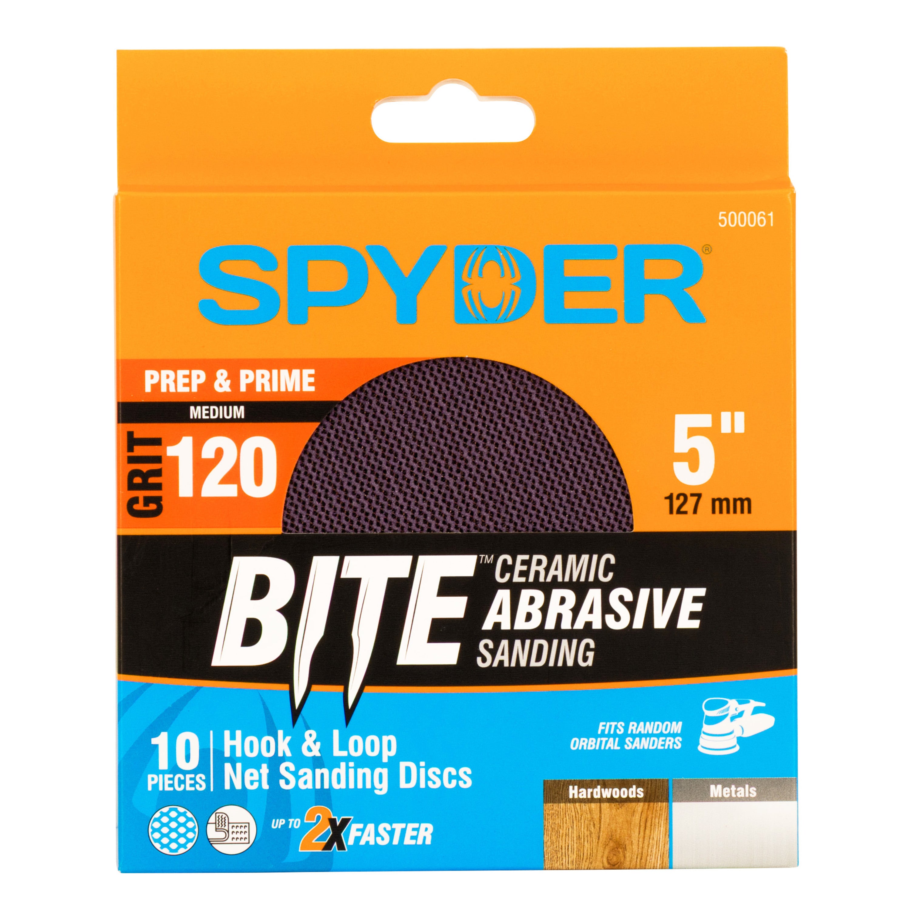 5" 120 Grit Ceramic Net Hook & Loop Sanding Discs (10-Pack)
