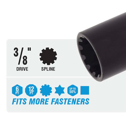10-Piece 3/8" Drive SAE Impact Socket Set with Adapter