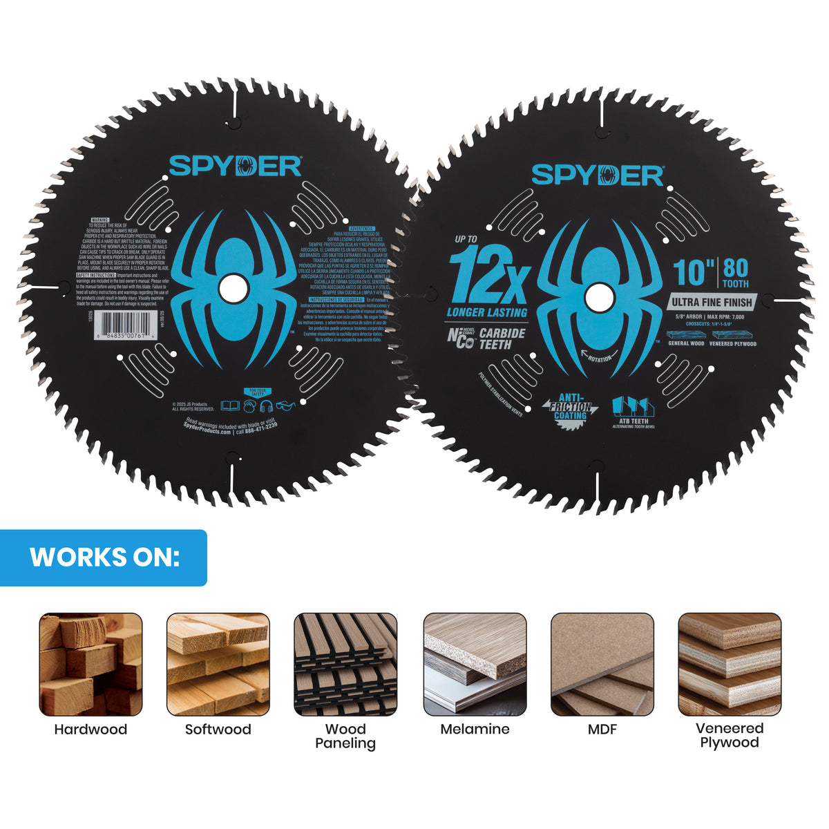 10" 80-Tooth Ultra Fine Finish Saw Blade for Wood