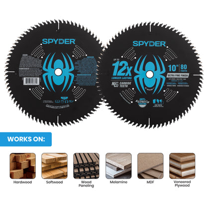 10" 80-Tooth Ultra Fine Finish Saw Blade for Wood