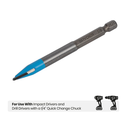 3/8" x 3.5" Quick-Release Hex Shank Carbide-Tipped Glass & Tile Drill Bit