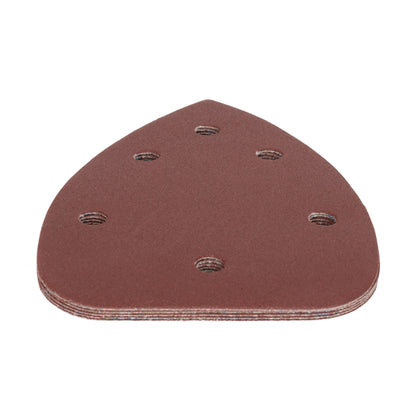 3-7/8" x 5-1/2" x 6-Hole 220 Grit Aluminum Oxide Hook & Loop Detail Sanding Sheets (5-Pack)