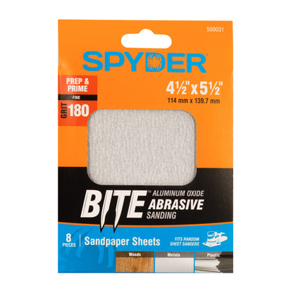 4.5" x 5.5" 180 Grit Aluminum Oxide with Stearate Sandpaper Sheets (8-Pack)
