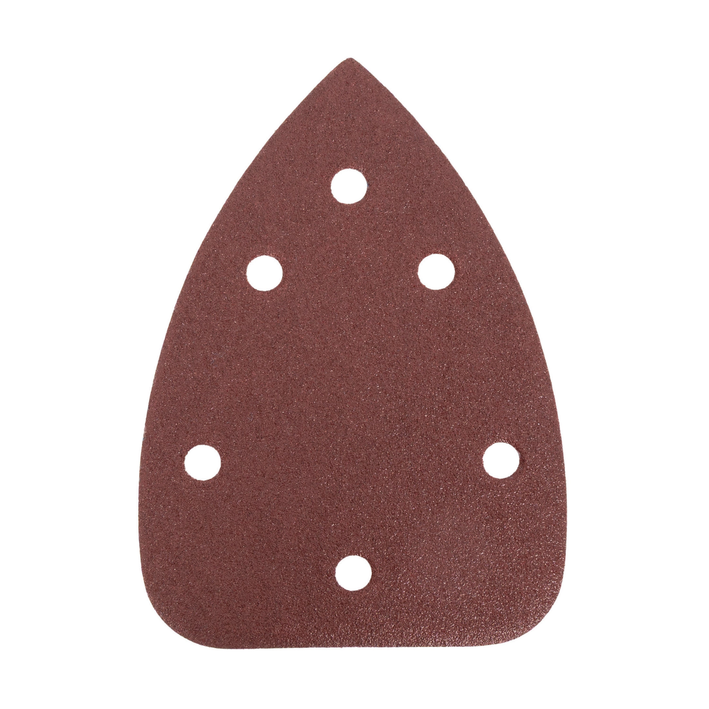 3-7/8" x 5-1/2" x 6-Hole 80 Grit Aluminum Oxide Hook & Loop Detail Sanding Sheets (5-Pack)