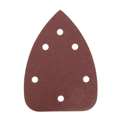 3-7/8" x 5-1/2" x 6-Hole 80 Grit Aluminum Oxide Hook & Loop Detail Sanding Sheets (5-Pack)