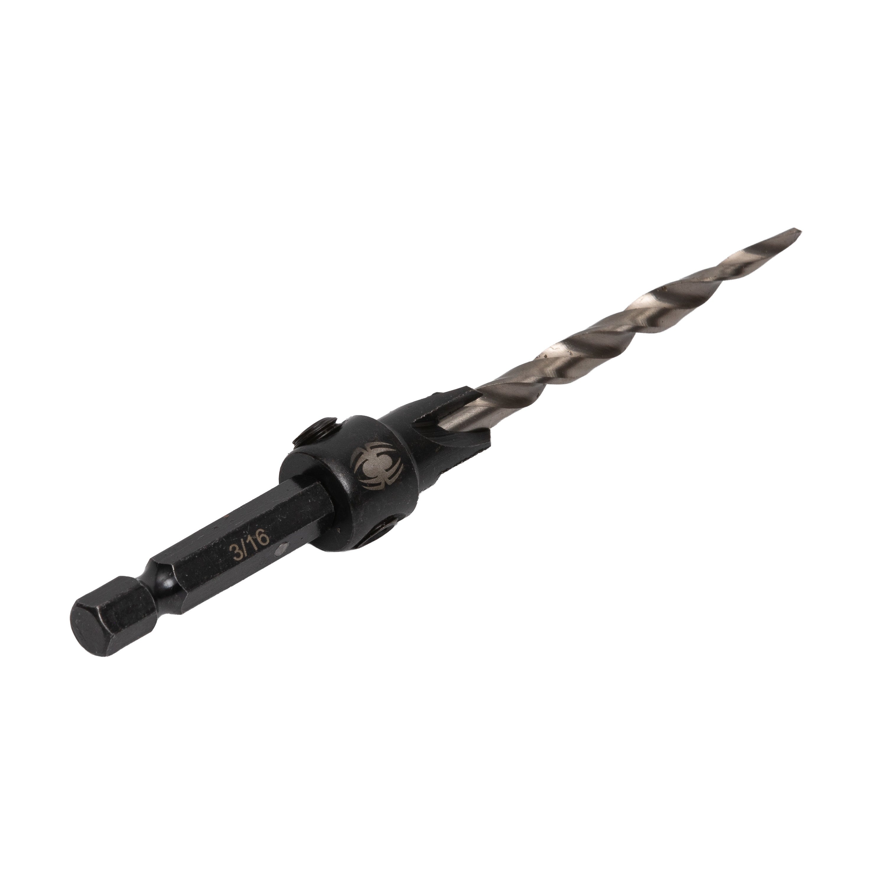 3/16" HSS Tapered Adjustable #10 Countersink Twist Drill Bit