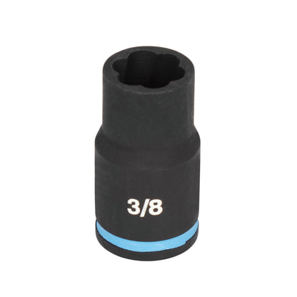 6-Piece 3/8" Drive SAE/Metric Extractor Impact Socket Set with Adapter