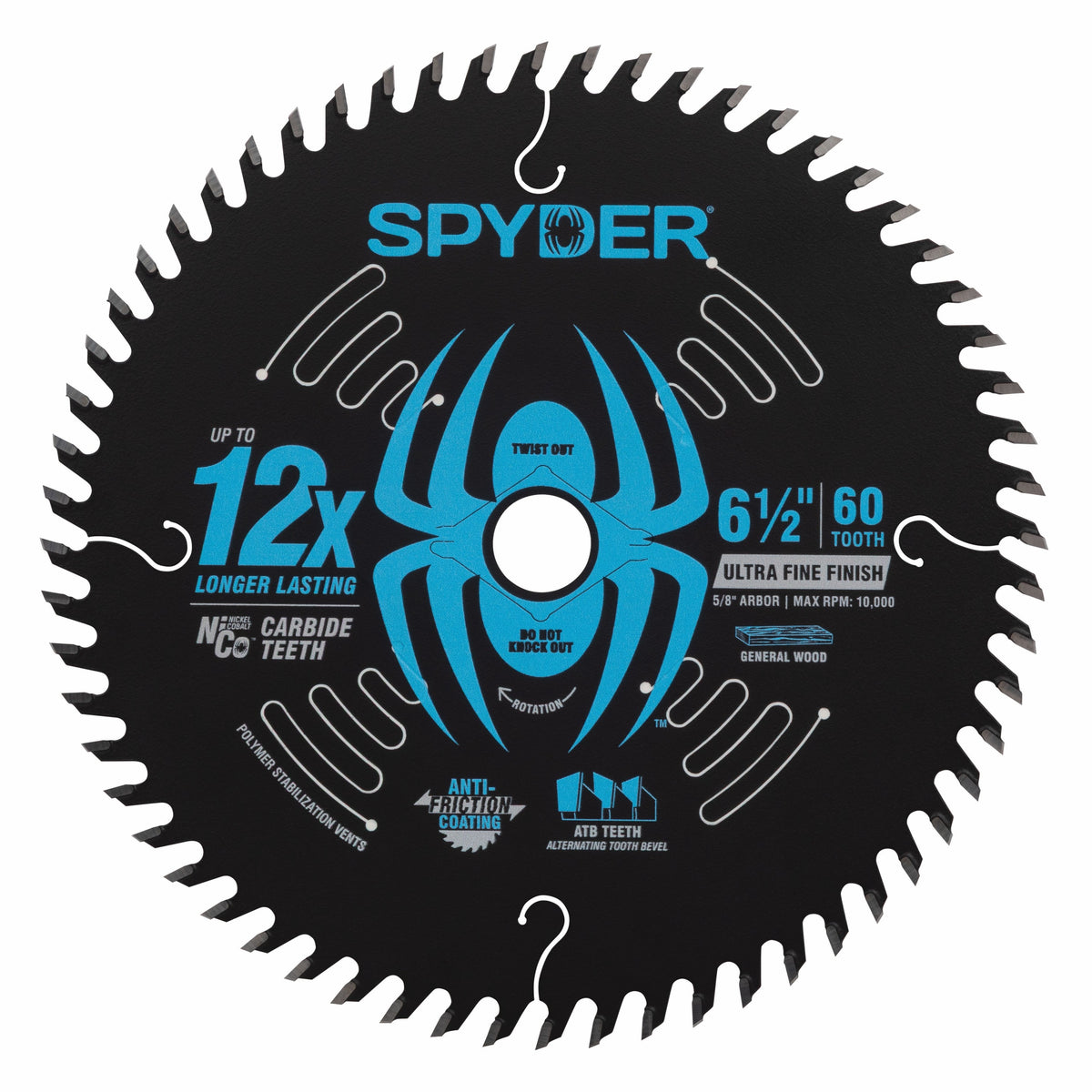 6-1/2" 60-Tooth Ultra Fine Finish Saw Blade for Wood