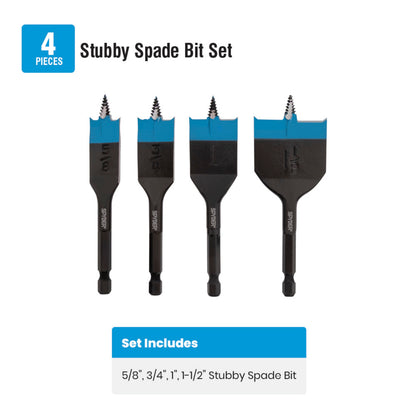 4-Piece Stinger Stubby Spade Bit Set Stinger™