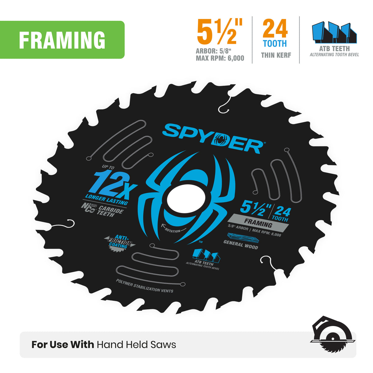 5-1/2" 24-Tooth Framing Saw Blade for Framing