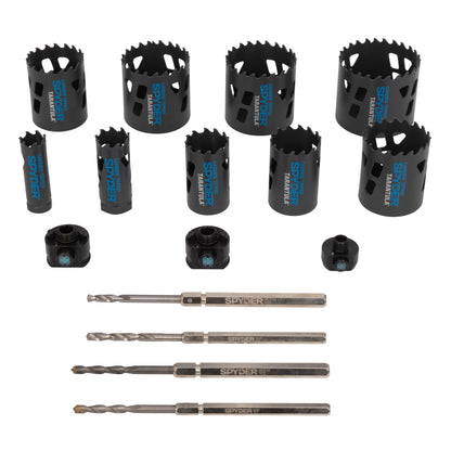 16-Piece Tarantula™ Carbide-Tipped Plumbers Hole Saw Kit Rapid Core Eject® Tarantula™